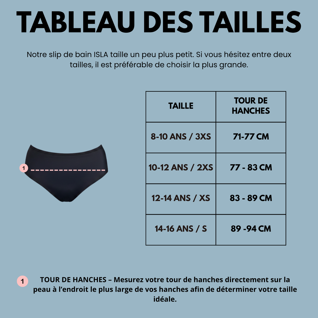 Ado ISLA Slip De Bain Menstruel Taille Haute - MOI ET MARIE